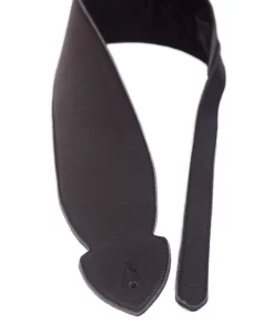 LG 4" Softy Black Leather Guitar Strap
