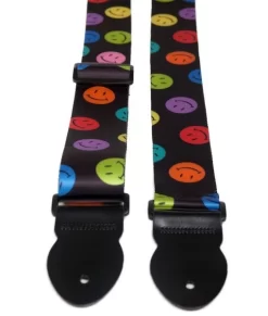 LG Smiley Face 2" Webbed Guitar Strap