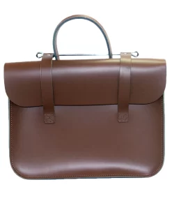 LG Chestnut Brown Leather Music Case
