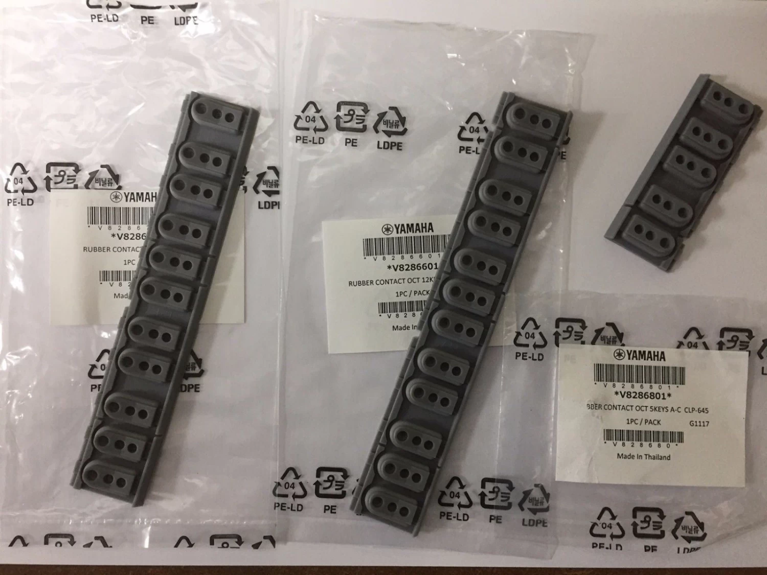 Yamaha Clavinova GH3 Rubber Contacts Complete Set 1 Yamaha Clavinova GH3 Rubber Contacts Complete Set