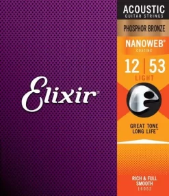 Elixir Nanoweb (Light) Phosphor Bronze Acoustic Strings