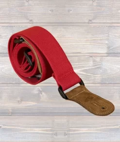 LG 2" Red Cotton Woven Guitar Strap