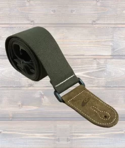 LG 2" Army Green / Khaki Cotton Woven Guitar Strap
