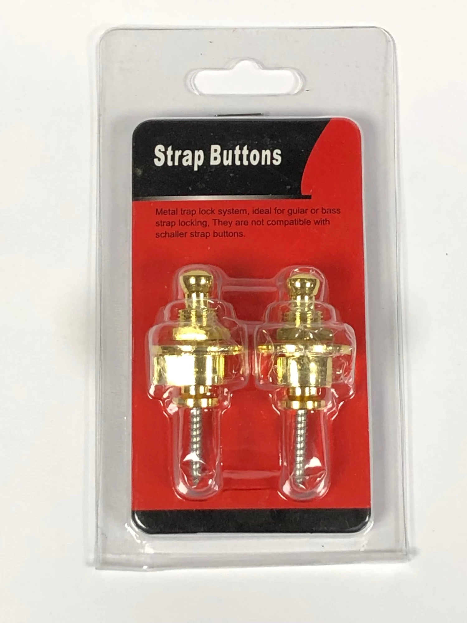 Gold Guitar Strap Locks - Pair 4 Gold Guitar Strap Locks - Pair - Image 4