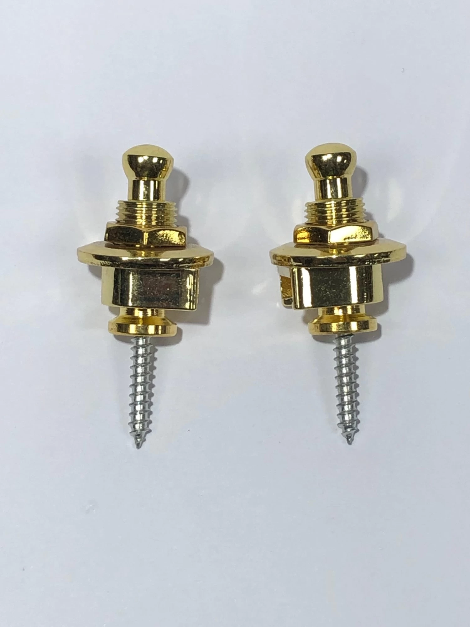 Gold Guitar Strap Locks - Pair 2 Gold Guitar Strap Locks - Pair - Image 2