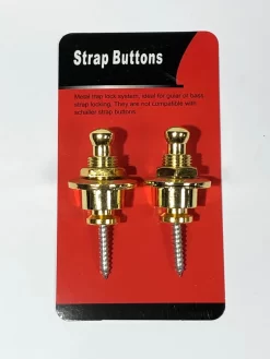 Gold Guitar Strap Locks - Pair 6 Gold Guitar Strap Locks - Pair -Melody Shop IMG 2444