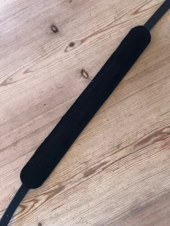 LG Black Embossed Leather Mandolin / Ukulele Strap - Padded Shoulder Pad -Melody Shop IMG 2600 1