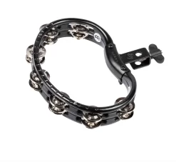 Meinl (TMT2BK) Mountable ABS Tambourine - Nickel Plated Steel Jingles - Black