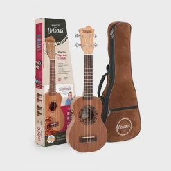 Octopus (UK230SE) Rosette Series Electro Acoustic Soprano Ukulele + Gig Bag