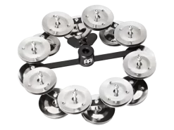Meinl (HTHH2BK) Headliner Hi Hat Tambourine - Steel Jingles 2 Row