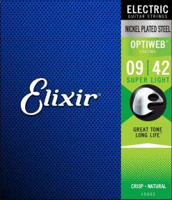 Elixir Optiweb 09 - 42 (Super Light) Electric Guitar Strings