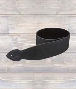 LG 2.5" Softy Standard Black Leather Guitar Strap