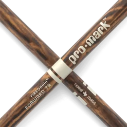 ProMark (TX7AW-FG) Classic Forward 7A FireGrain Hickory Drumstick - Oval Wood Tip -Melody Shop tx7aw fg detail4 transparent