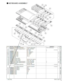 Yamaha VU648102 Key Contact Circuit Board MK-L XR564 -Melody Shop vu648102